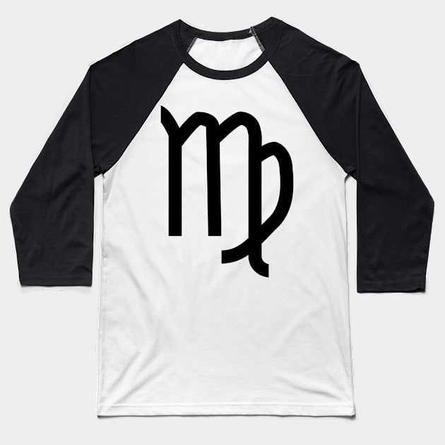 Virgo Horoscope Astrology Zodiac Black Baseball T-Shirt by GAz